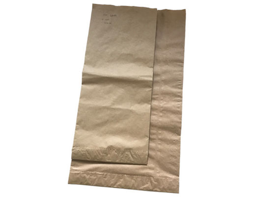 25KG Multiwall Kraft Paper Bags Pinch Bottom Untuk Kemasan Bahan Serbuk