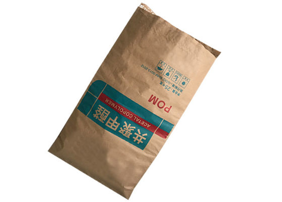 Bahan Bangunan 120gsm Heat Sealed Paper Bags Dengan Pinch Bottom