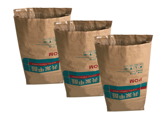 2 Layers PE Film Pinch Bottom Kraft Paper Sack Untuk Bahan Bubuk