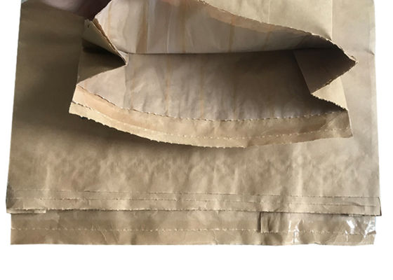 Biodegradable Double Layers 60gsm Open Mouth Paper Bags Dengan Pinch Bottom