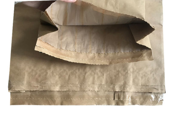 Bahan Bangunan 120gsm Heat Sealed Paper Bags Dengan Pinch Bottom