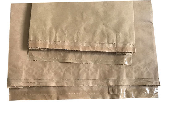 Kekuatan Tinggi Dijahit Tas Kertas Multiwall Mulut Terbuka Pinch Bottom Untuk Kemasan