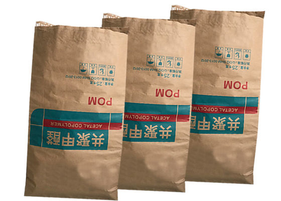 10kg 20kg Tas Kertas Multiwall Mulut Terbuka Dijahit Flexo Print