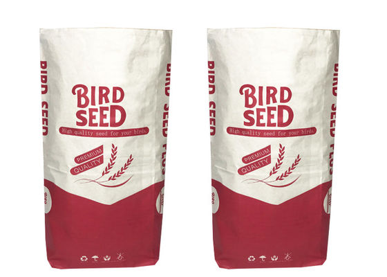 Food Grade Multiwall Kraft Paper Bags Untuk Kemasan Tepung 5Kg 10kg 20kg