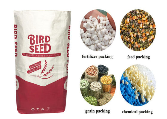 Dog Cat Litter Animal Feed Seed 25kg Paper Feed Bags Pencetakan Flexo