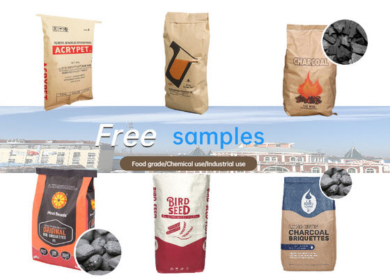 25kg 20kg Multiwall Kraft Paper Bags Kemasan Gula Tepung Kentang Food Grade