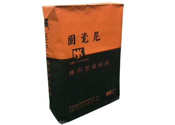 Kantong Kertas Plester Tempel Katup Pencetakan Flexo 15kg 20kg 25kg