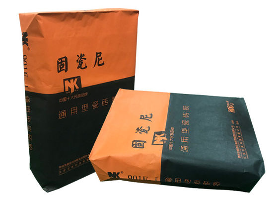 Lapisan Tahan Air Disisipkan Katup Multiwall Paper Bags Square Bottom
