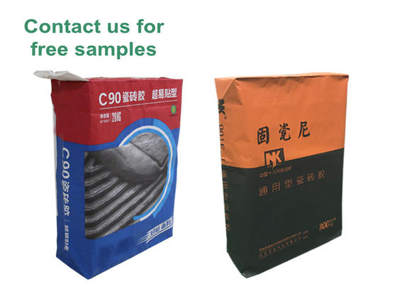 Bio - Degradable Kraft Paper Valve Bag Penggunaan Industri Untuk Gypsum Plaster