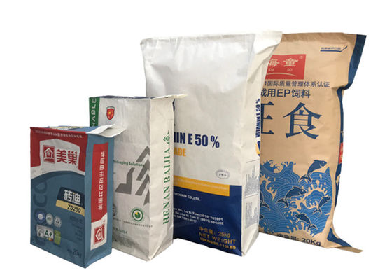 25kg 20kg Multiwall Kraft Paper Bags Kemasan Gula Tepung Kentang Food Grade