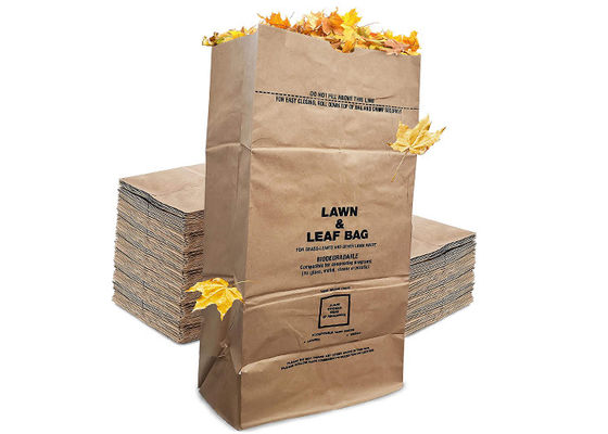 Brown Multiwall Kraft Paper Bags Kitchen Garbage Lawn Paper Bags Daur Ulang