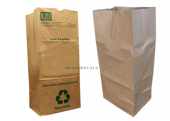 Biodegradable Brown Leaf Grass Garden Lawn Paper Bag Menolak Kantong Sampah Sampah Sampah