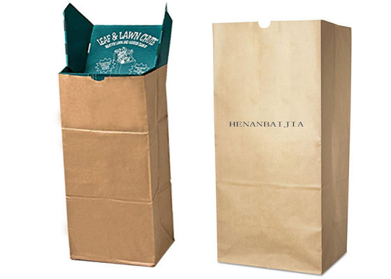 Biodegradable Brown Leaf Grass Garden Lawn Paper Bag Menolak Kantong Sampah Sampah Sampah