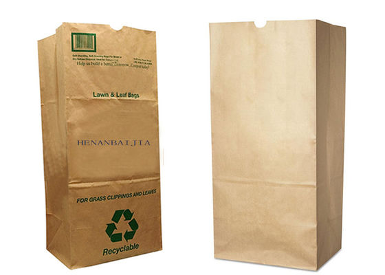 Kantong Kertas Daun Rumput Biodegradable Besar Sampah Kertas Kantong Kertas Limbah Halaman Kompos