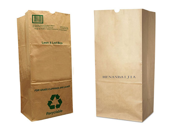 Tas Kertas Rumput Coklat Kraft Pembukaan Biodegradable Mudah