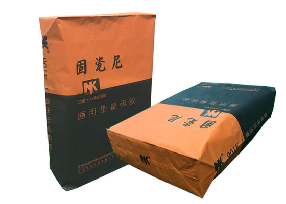 25KG 50KG Disisipkan Kraft Valve Paper Bags Dry Mortar Packaging
