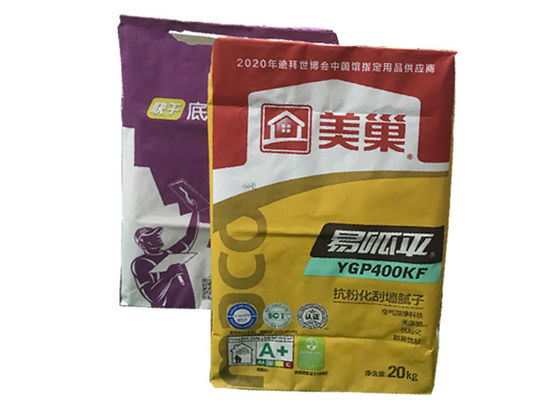 Karung Katup Kertas Kraft Multiwall 25kg yang Disesuaikan Untuk Tepung Jagung
