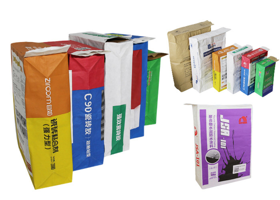 Desain Kustom Tas Kertas Multiwall Disisipkan Untuk Kemasan Tepung 5Kg 10kg 20kg