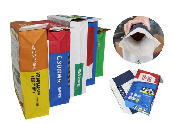 Tas Kemasan Tepung Terigu Kertas Kraft 10Kg 25kg 50kg Multiwall Moisture Protection Food Grade