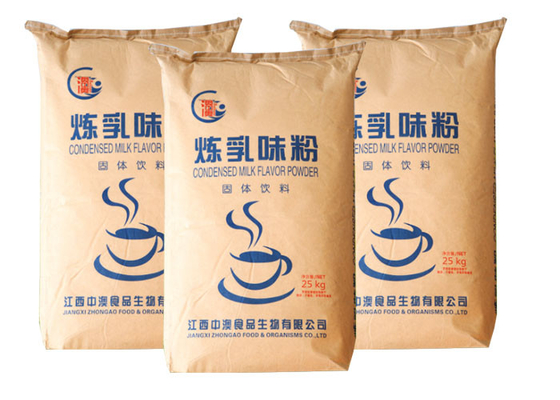 Food Grade Multiwall Kraft Paper Bags Untuk Teh Bubuk Coco Bubuk Susu Bubuk
