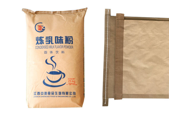 Kantong Kertas Tepung Terigu 25kg Extensible Sack Craft Paper Hard Bottom Bags Paper Bags 20kg