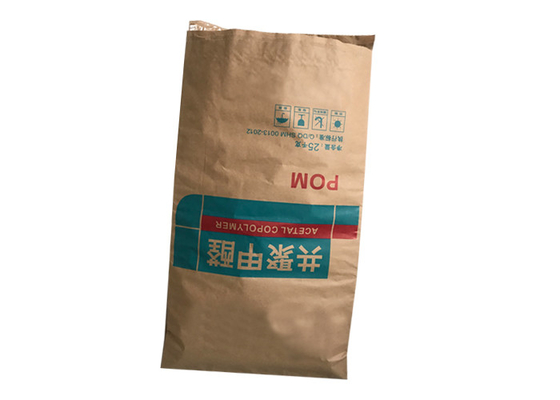 Kantong Kertas Multiwall Biodegradable 25kg 50kg Kapasitas Besar Kinerja Yang Stabil
