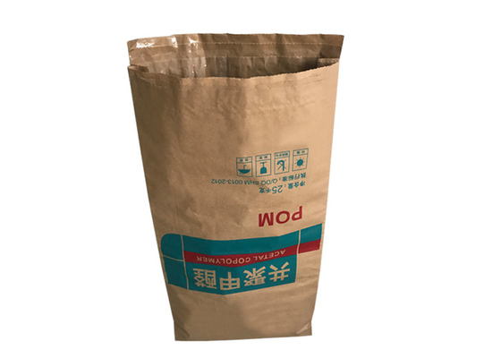 PE Liner Laminasi Multi Wall Paper Sacks 10kg 25kg 50kg Kemasan Tepung Gula