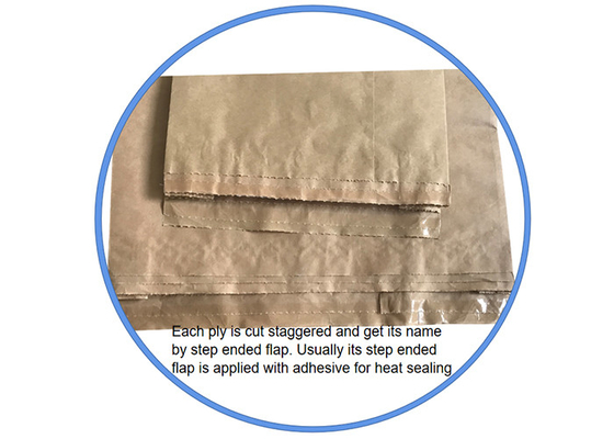 Ramah Lingkungan Kraft Colorful Printing Heat Seal Paper Bags Untuk Kemasan Bubuk Makanan