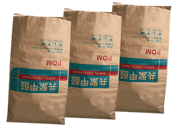 25kg 50kg Heat Seal Food Products Kraft Paper Packaging Bag Terima Disesuaikan