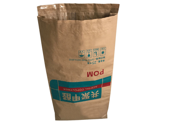 Food Grade Barbecue Charcoal Bags Non Slip Stabilitas Baik Multiwall Paper Sacks