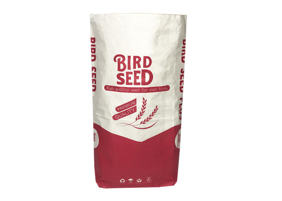 15kg 20kg 25kg Multiwall Kraft Paper Bags Perlindungan Kelembaban Food Grade