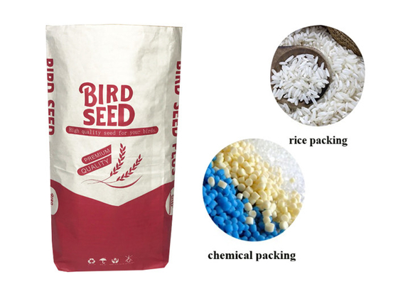 15kg 20kg 25kg Multiwall Kraft Paper Bags Perlindungan Kelembaban Food Grade