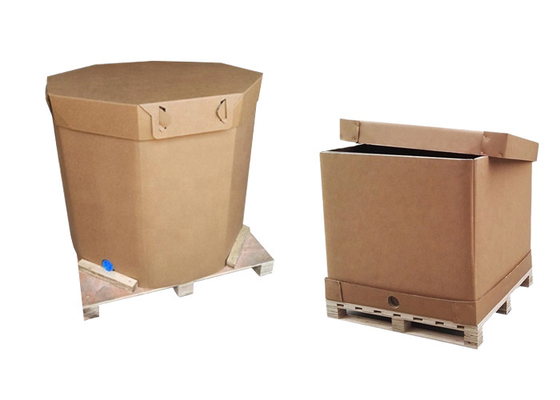 220l 1000l Food Grade Paper IBC Container Kotak Kemasan Fleksibel Untuk Air Massal