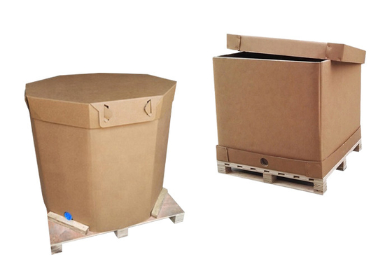 220L 1000L 1600L 1800L Food Grade Paper IBC Container Pe Liner Bag Dengan Valve