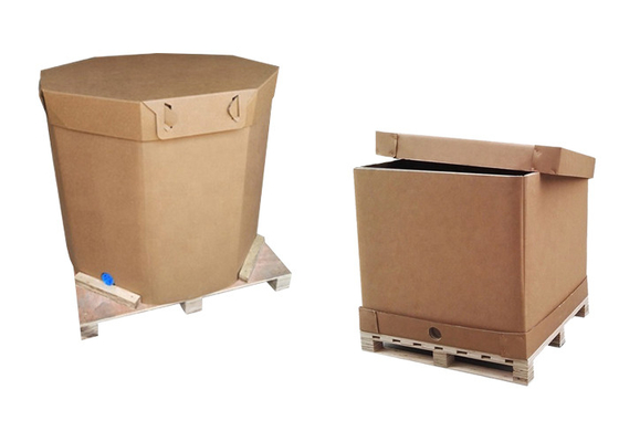 Paket Cairan Kertas 220l 1000l IBC Tank Container Dengan Valve