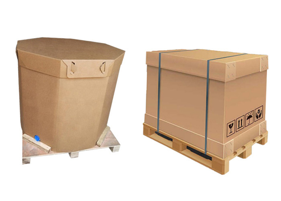 Paket Cairan Kertas 220l 1000l IBC Tank Container Dengan Valve