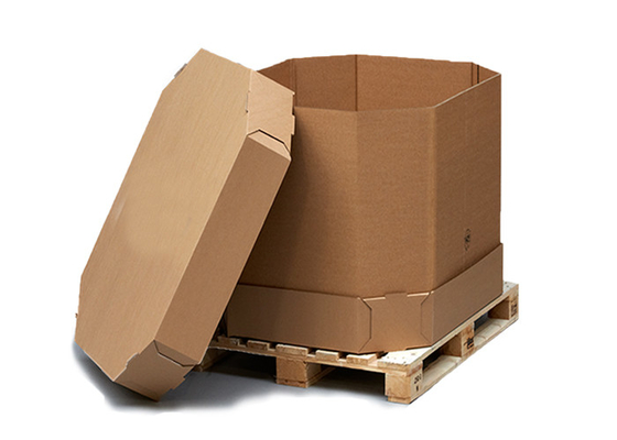 Disposable 1000l Liquid Paper IBC Container Dengan Liner Bag Minyak Kelapa Dan Penggunaan Jus