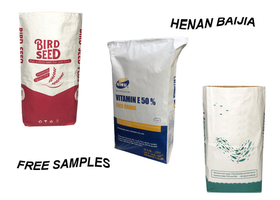 Industri 3ply Kraft Paper Packaging Bag Tahan Air Dapat Didaur Ulang Dengan Pe