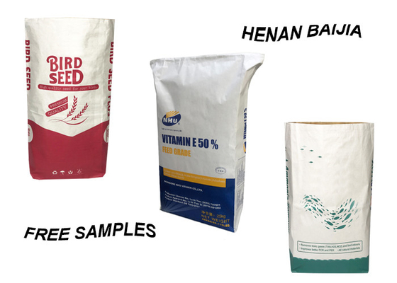 Karung Kertas Kraft Arang Kustom 3 Ply biodegradable 25kg