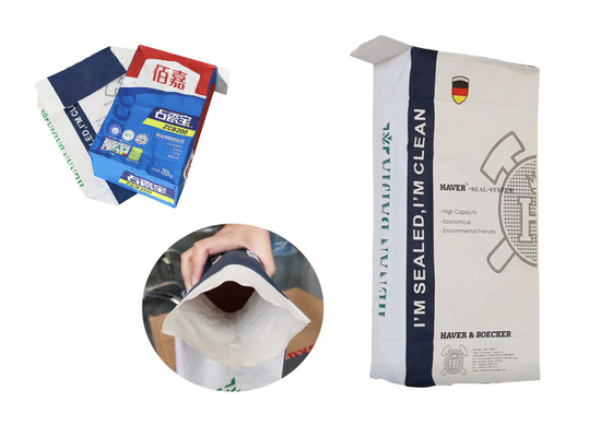 20kg 15KG Kraft Paper Valve Bags Kemasan Tile Adhesive Dengan Logo Anda Sendiri