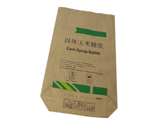 Kantong Kertas Kraft Multiwall Penyerap Untuk Granular Tanah Liat Bumi Diatomaceous