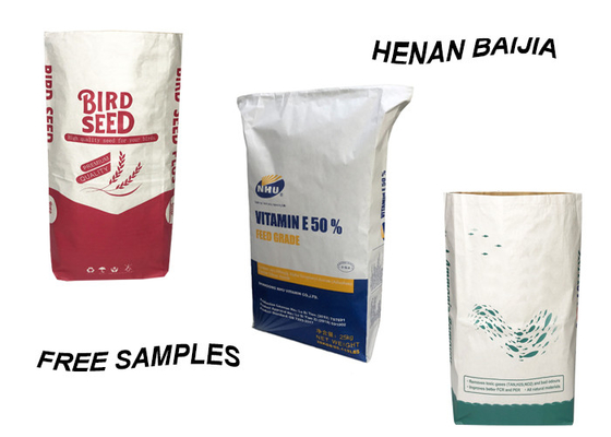 Moisture Proof Color Printed Kraft Paper Bags 10kg Untuk Penyerap Granular Tanah Liat