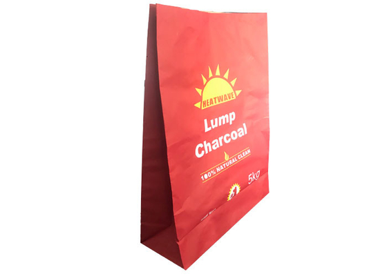 Briquette BBQ Charcoal Bag 5kg Brown Packaging Bag Bahan Kertas Kraft